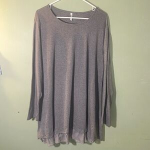 Grey women’s long sleeve tunic
